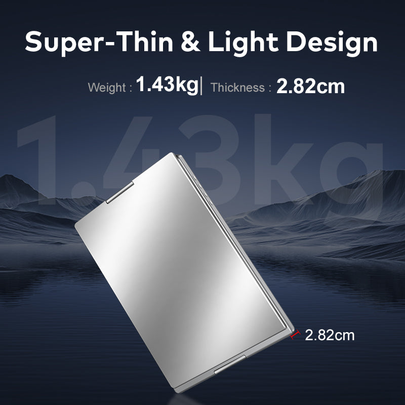 Trion 14-inch 360° trifold portable monitor 1200P IPS FHD Laptop Screen Extender - Grey ( Refurbished Grade - A )