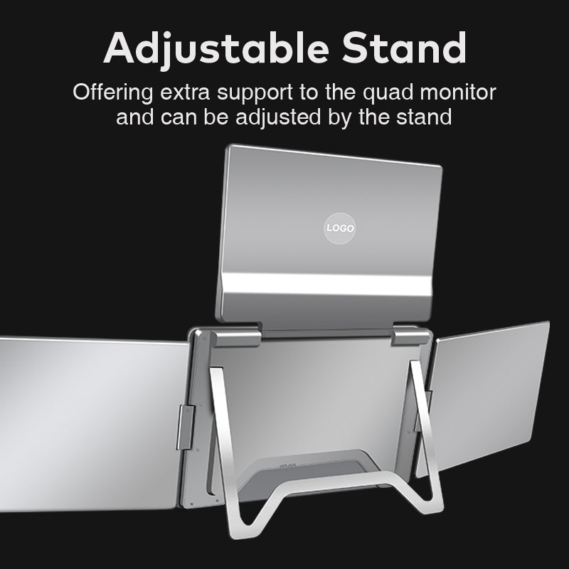 Trion 15.6" FHD Portable Monitor Quad Screen Triple Display Screen Extender for Laptops (Win10+, Mac M1/M2/M3) (AU Warranty)