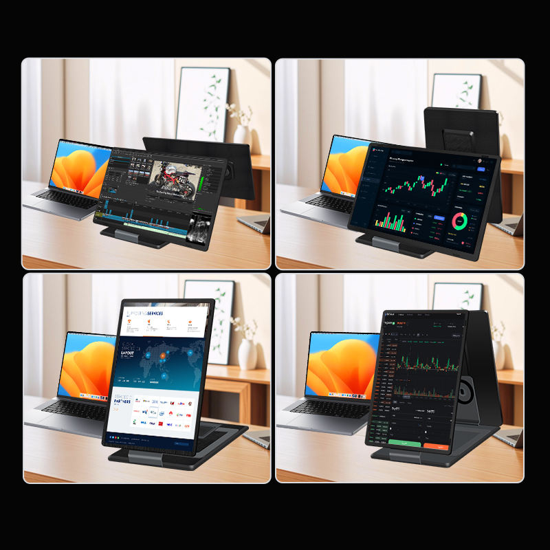 15.6 Inch Horizontal and Vertical Detachable Portable Screen Monitor Plug and Play FHD IPS Panel Easy to Carry LED Screen for PC Trion