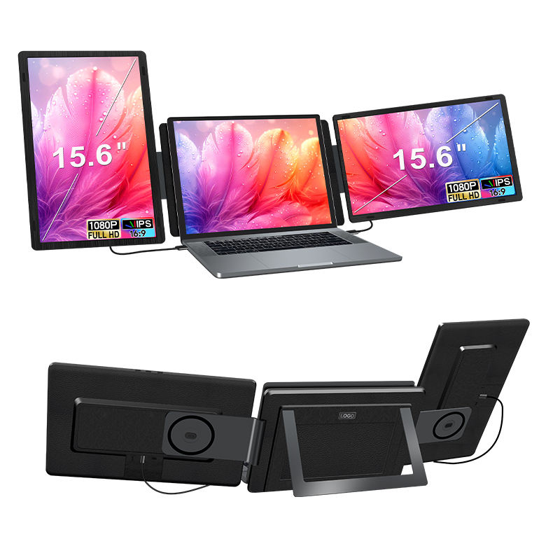 15.6 Inch Horizontal and Vertical Detachable Portable Screen Monitor Plug and Play FHD IPS Panel Easy to Carry LED Screen for PC Trion
